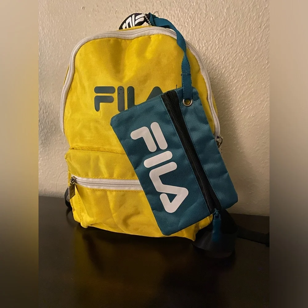 Fila Hailee Mini Backpack Yellow | Detachable Pouch School Travel Bag